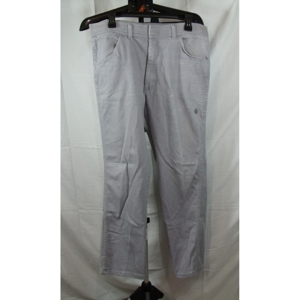 VINTAGE Wrangler Jeans Mens 36x29 Regular Straight Gray Made USA 80s